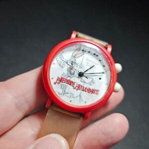 Armitron Merry Melodies musical watch red white black